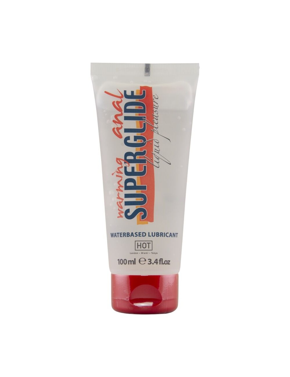 HOT - ANAL SUPERGLIDE WÄRMENDES FLÜSSIGES GENUSSGLEICHEN AUF WASSERBASIS 100 ML