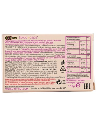 HOT - EXTRA LUBIDO CAPS WOMAN 2 UNITS