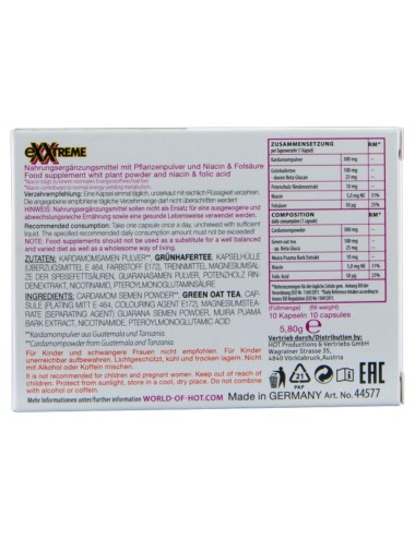 HOT - EXXTREME LUBIDO-KAPPE FÜR FRAUEN 10 EINHEITEN