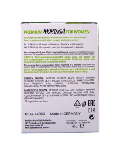 HOT - MORINGA DAMENKAPPE 60 EINHEITEN
