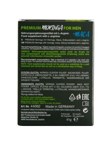 HOT - MORINGA MEN CAPS MAN 60 EINHEITEN