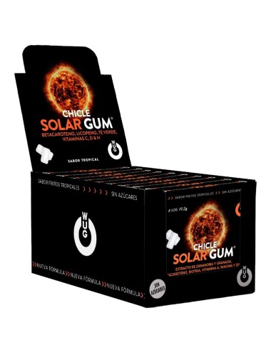 WUG GUM - SOLAR-GUMMI-SONNENBRÄUNER | DISPLAY 12 X 8 EINHEITEN