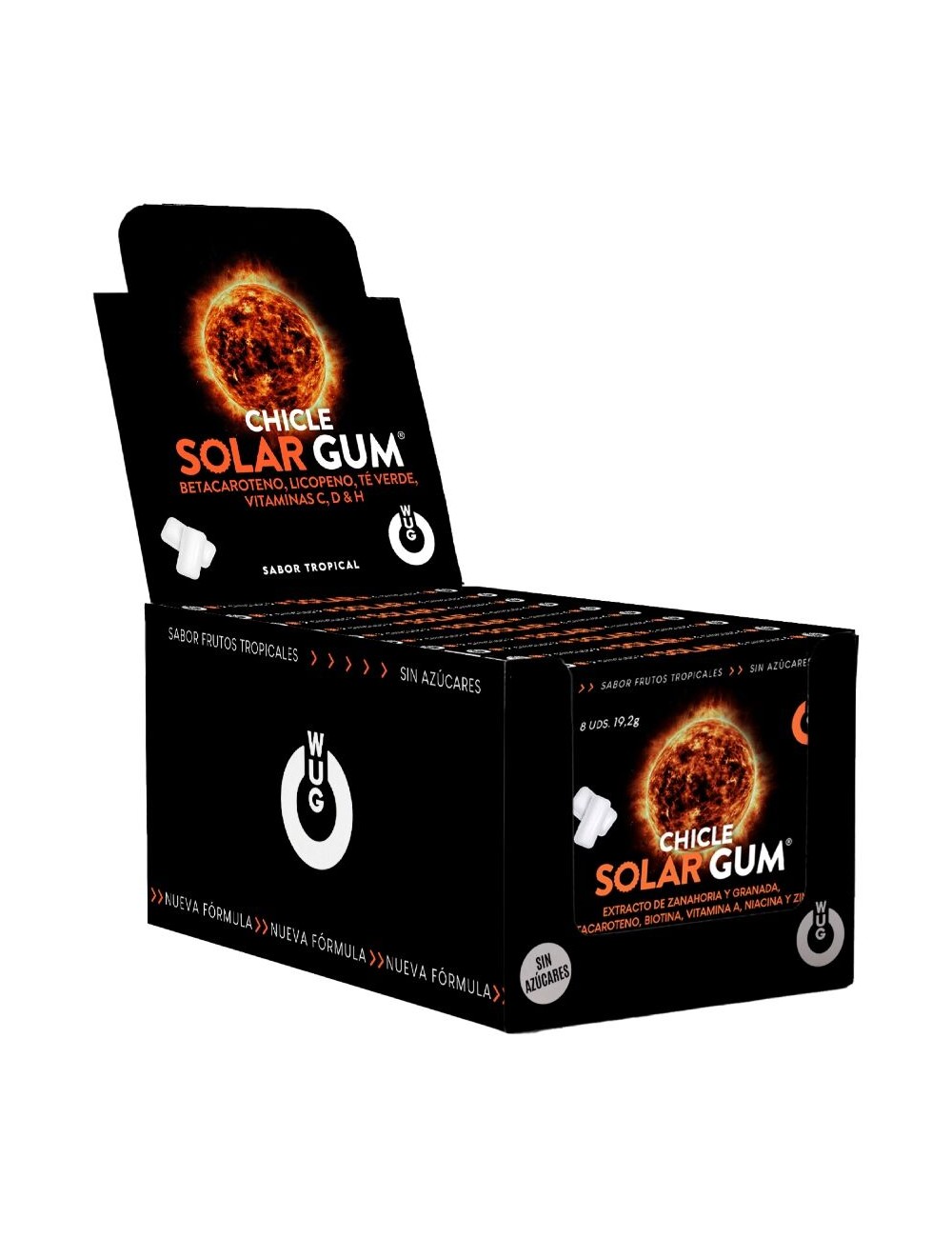 WUG GUM - SOLAR-GUMMI-SONNENBRÄUNER | DISPLAY 12 X 8 EINHEITEN