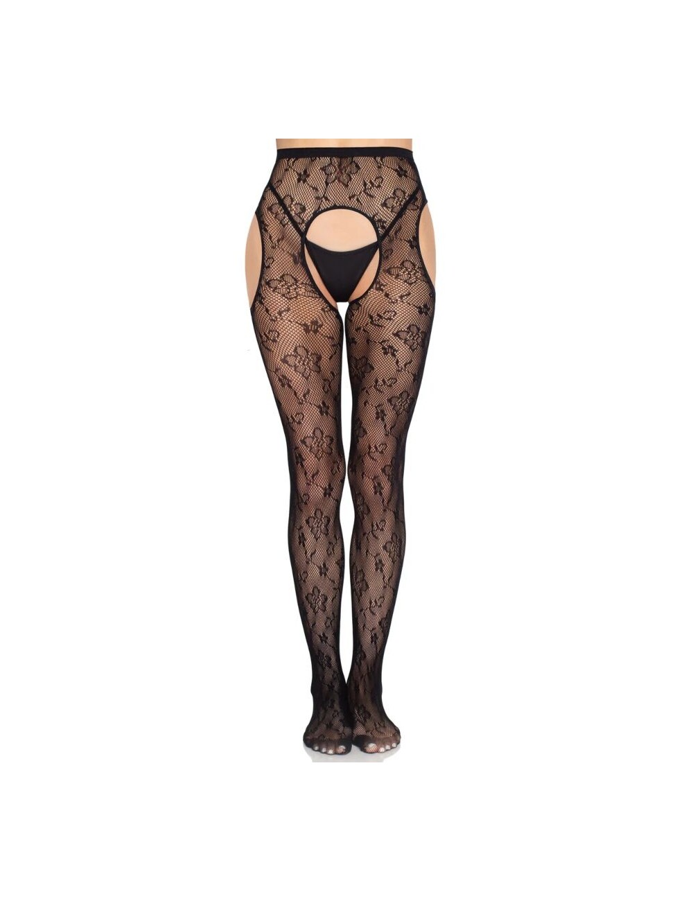 LEG AVENUE - 1967 BLOOM NETZ-STRUMPFHOSE MIT STRUMPFHALTERN