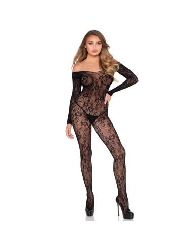 LEG AVENUE - 89366 SPITZEN-DESSOUS-BODYSTOCKING, SCHWARZ - EINHEITSGRÖSSE