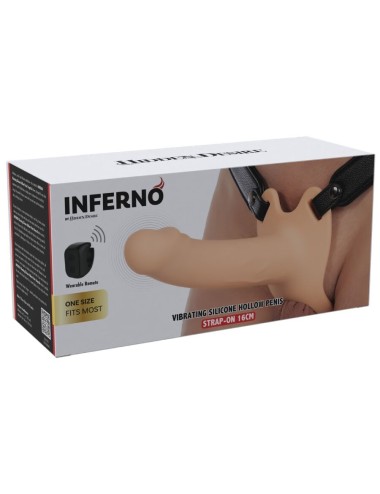 HIDDEN DESIRE - INFERNO VIBRIERENDER PENIS-SLEEVE ZUM AUFSCHNALLEN 16 CM