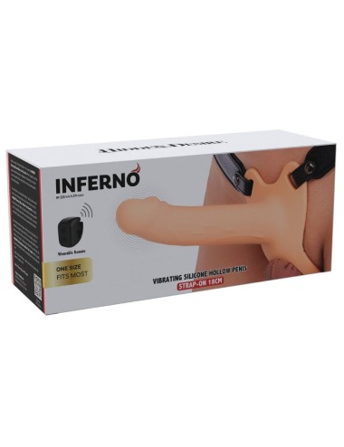 HIDDEN DESIRE - INFERNO VIBRIERENDER PENIS-SLEEVE ZUM AUFSCHNALLEN 18 CM
