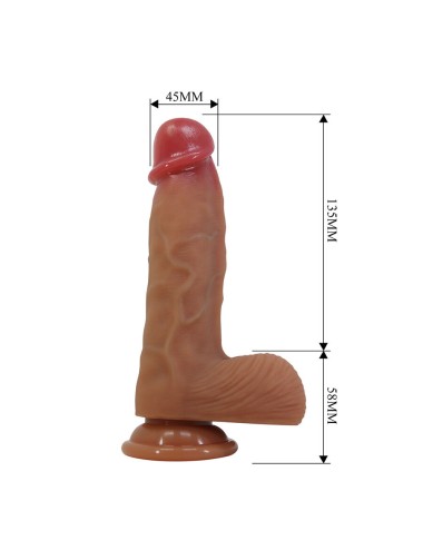 PRETTY LOVE - DUVALL REALISTISCHER DILDO MIT SAUGNAPF 19,3 CM -Ø- 4,5 CM
