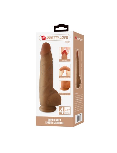 PRETTY LOVE - NAJM REALISTISCHER DILDO MIT SAUGNAPF 23,2 CM -Ø- 5,5 CM