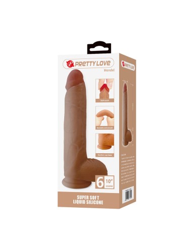 PRETTY LOVE - MENDEL REALISTISCHER DILDO MIT SAUGNAPF 25,5 CM -Ø- 5,6 CM