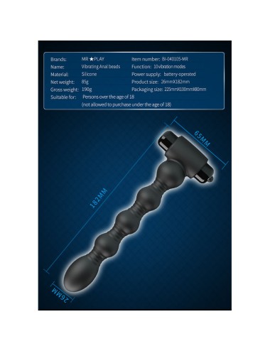 MR PLAY - VIBRIERENDER ANALPLUG-MASSAGER