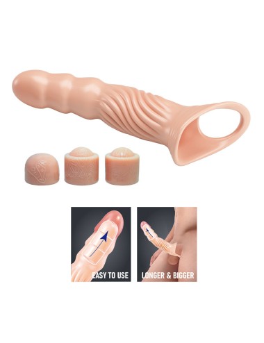 PRETTY LOVE – STRUKTURIERTE PENISHÜLLE MIT VERLÄNGERUNGEN