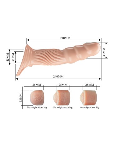 PRETTY LOVE – STRUKTURIERTE PENISHÜLLE MIT VERLÄNGERUNGEN