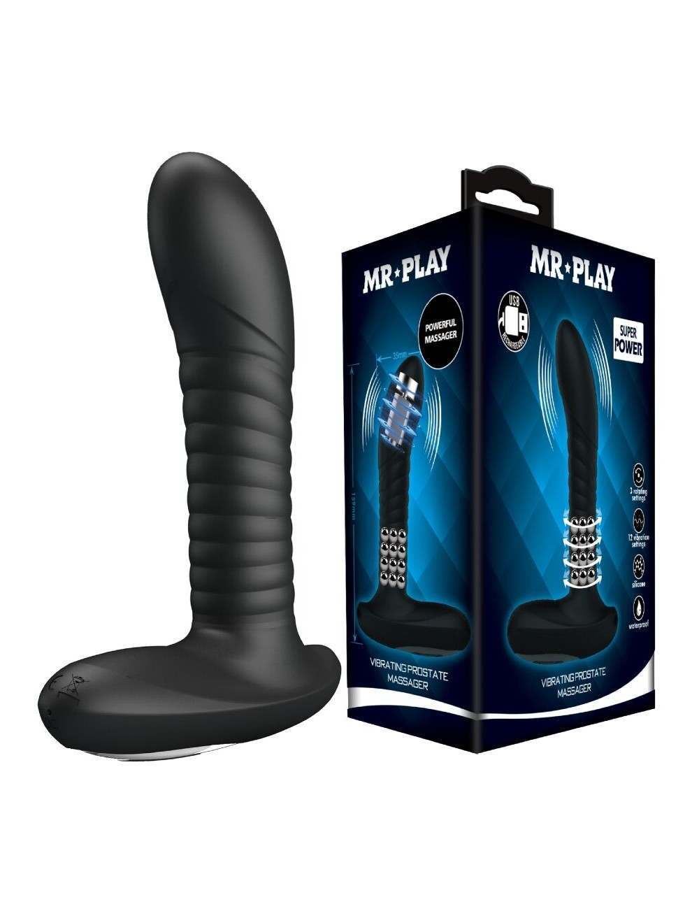 MR PLAY - PROSTATA-MASSAGEGERÄT MIT ROTATION UND VIBRATION