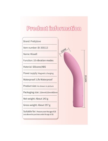 PRETTY LOVE - KISELL G-SPOT PINK VIBRATOR
