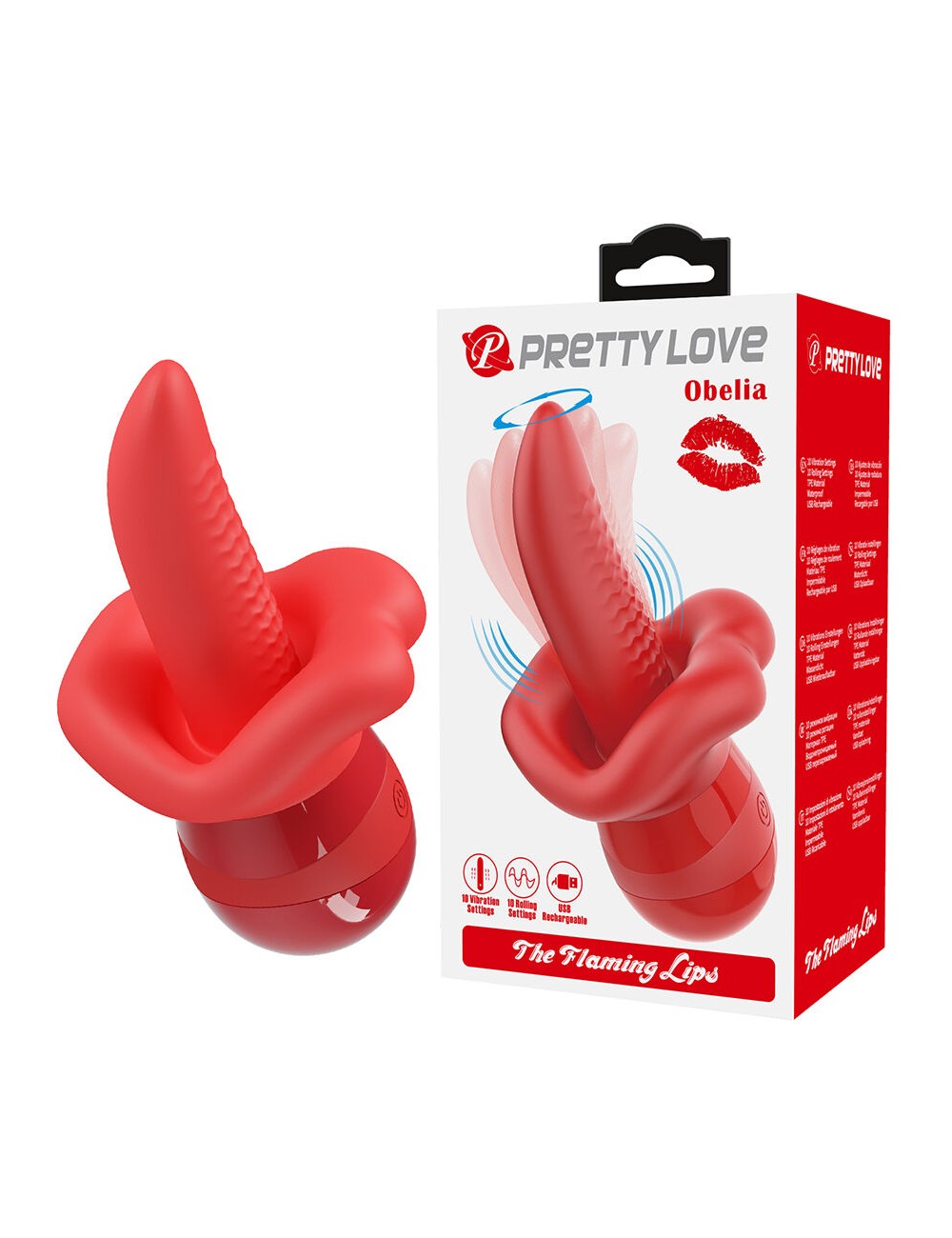 PRETTY LOVE - OBELIA MASTURBATOR ZUNGENVIBRATOR MIT ORBITALBEWEGUNG