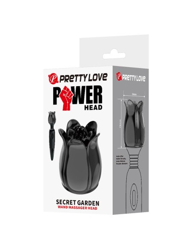 PRETTY LOVE - SECRET GARDEN SCHWARZER MASSAGEKOPF