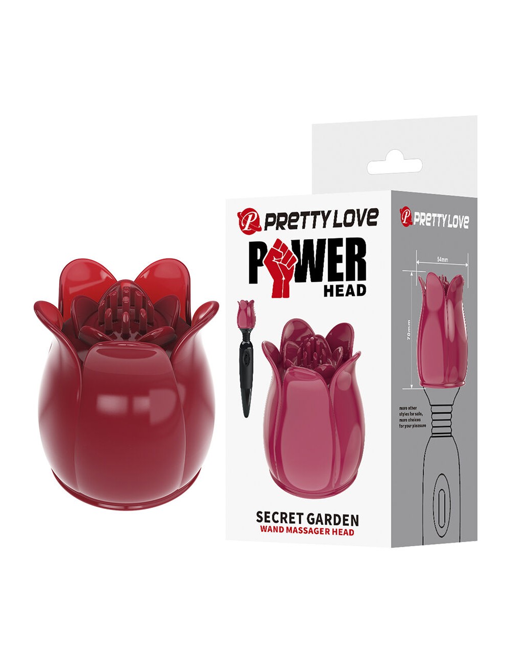 PRETTY LOVE - SECRET GARDEN PINK MASSAGEKOPF