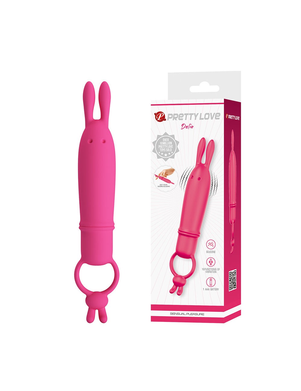 PRETTY LOVE - DELIA RABBIT VIBRATOR MIT WIDERSTANDSRING