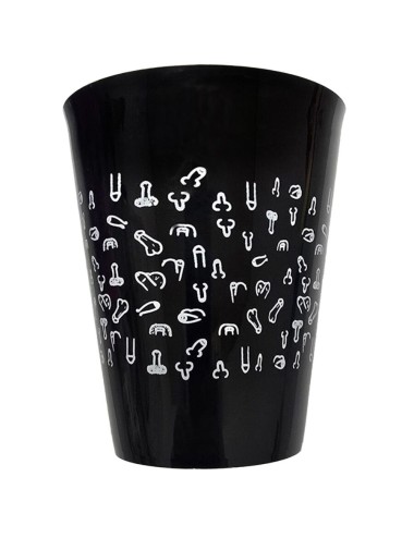 DIABLO PICANTE - SCHWARZE TASSE 500 ML MIT WEISSEN PENISSEN