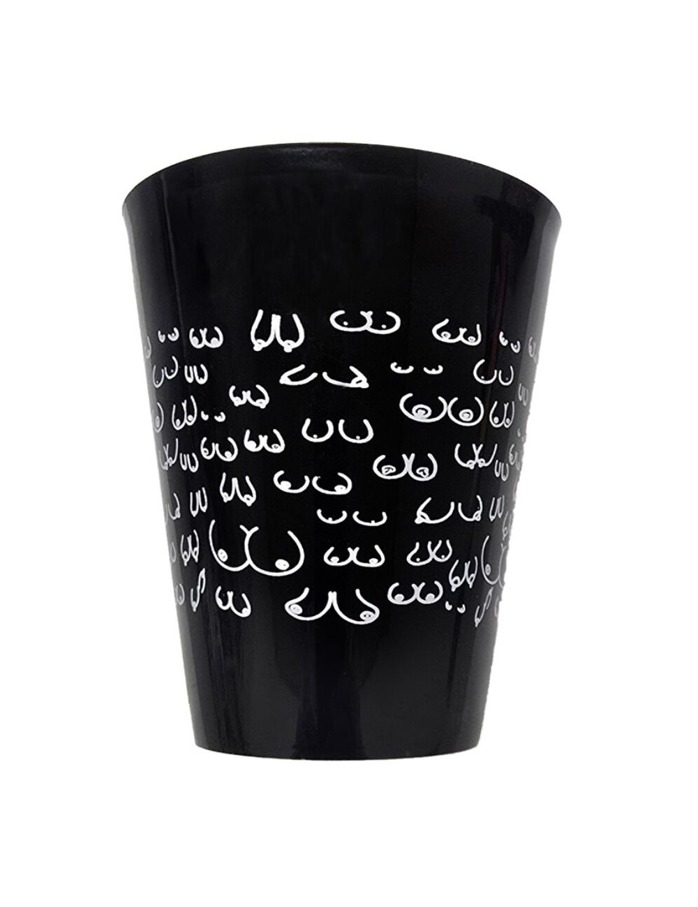 DIABLO PICANTE - SCHWARZE BECHER 500 ML MIT WEISSEN BRÜSTEN