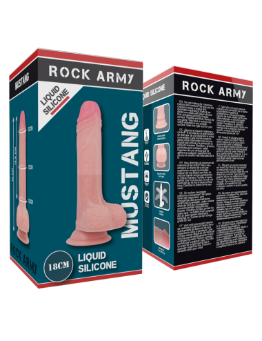 ROCKARMY - HARNESS + FLÜSSIGSILIKON PREMIUM MUSTANG REALISTISCH 18 CM -O- 4.14 CM