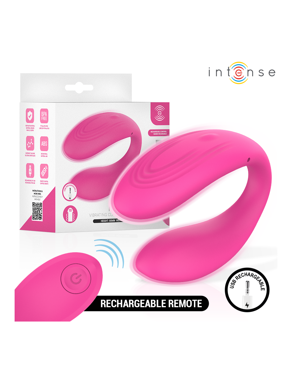 INTENSE - NORA VIBRATIONSKLEMMENSTIMULATOR PINK