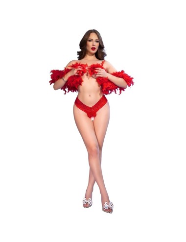 CHILIROSE - CR 4885 ROTER TANGES MIT OFFENEM SCHRITT XL