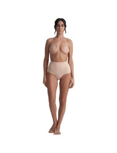 BYE-BRA - RABBIT COPAS DE SILICONA BEIGE TALLA M