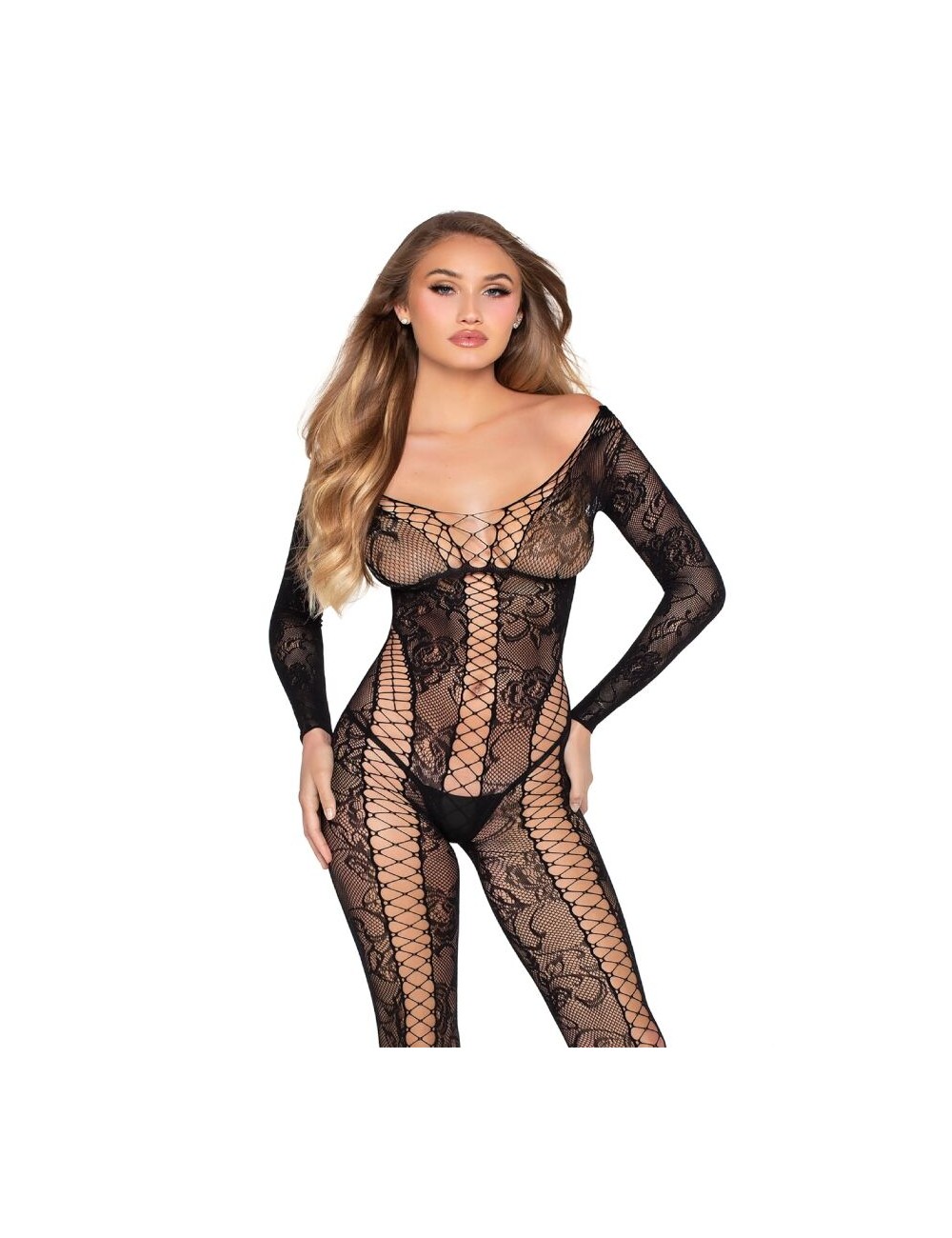 LEG AVENUE - 89369 NETZ- UND SPITZEN-JUMPSUIT