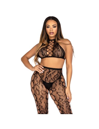 LEG AVENUE - 89372 CROP-TOP- UND SCHRITTLOSE STRUMPFHOSE