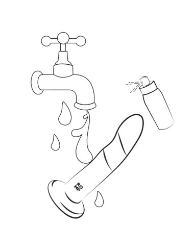 ROMP - DIZI Silikon-Dildo mit Saugnapf, dreifarbig, 18 cm