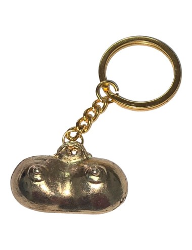 DIABLO PICANTE - GOLDENER METALL-SCHLÜSSELANHÄNGER MIT BRÜSTEN