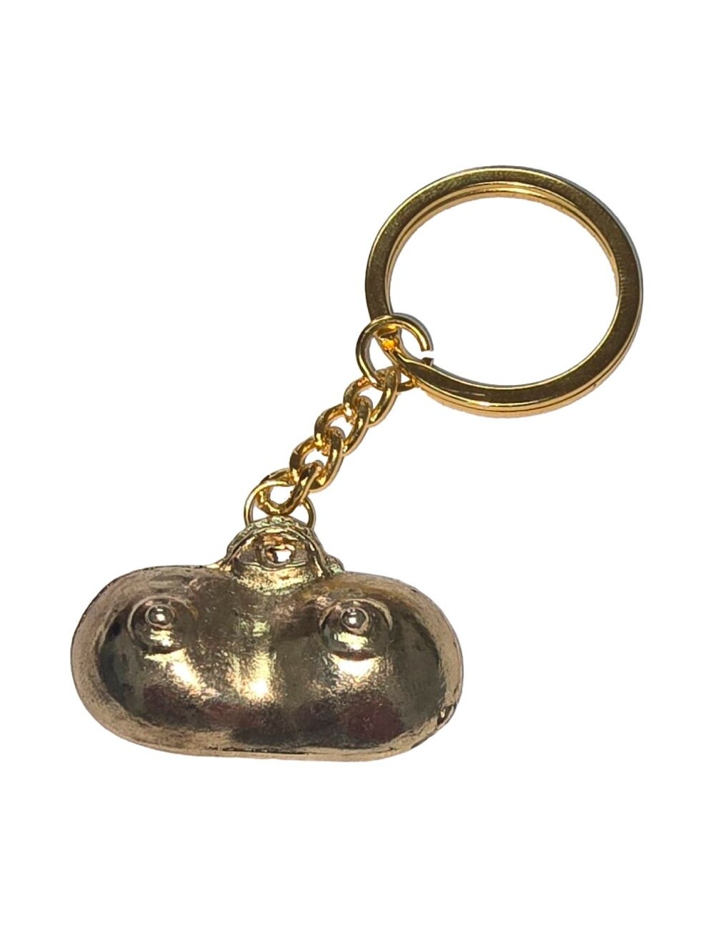 DIABLO PICANTE - GOLDENER METALL-SCHLÜSSELANHÄNGER MIT BRÜSTEN