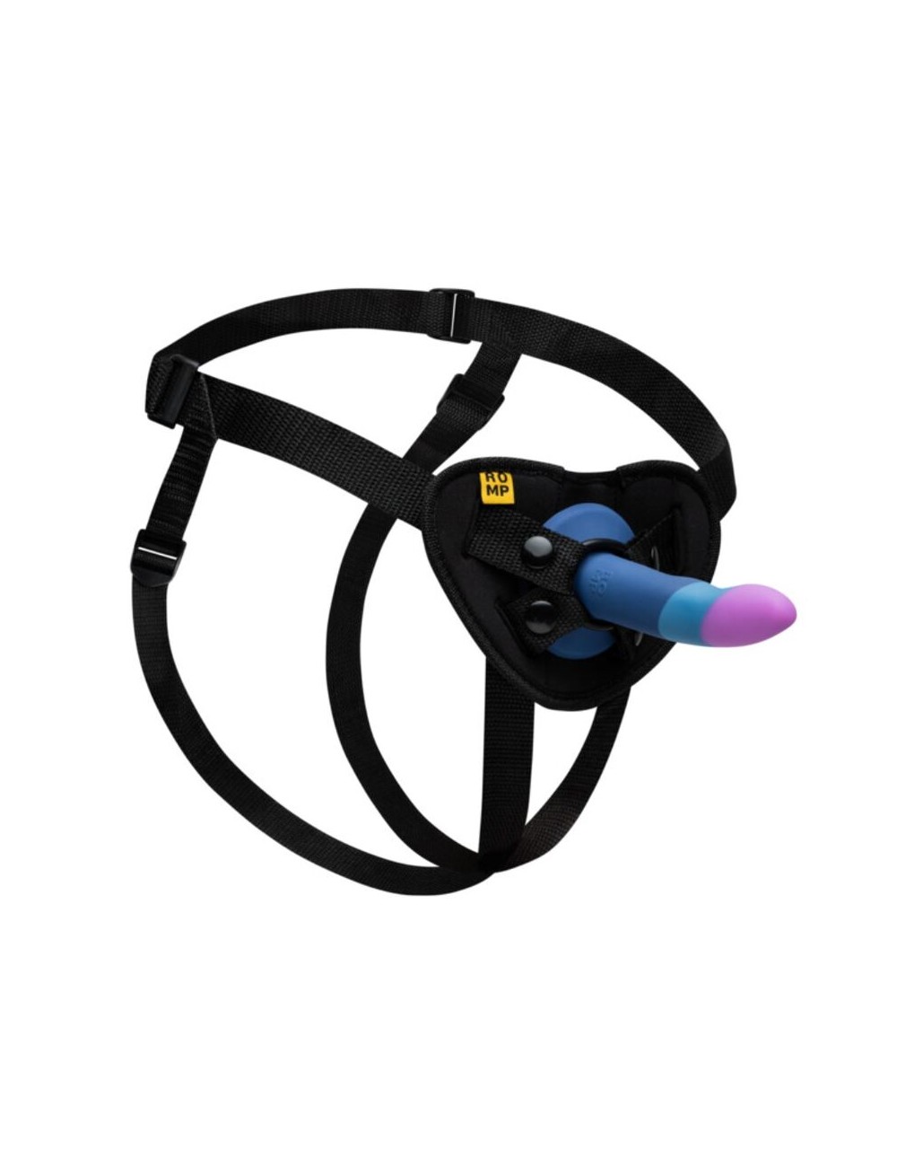 ROMP - PICCOLO SILIKONDILDO MIT DREIFARBIGEM SAUGAUFFANG 14 CM