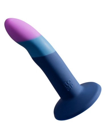 ROMP - PICCOLO SILIKONDILDO MIT DREIFARBIGEM SAUGAUFFANG 14 CM