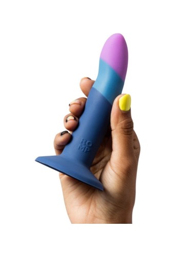 ROMP - PICCOLO SILIKONDILDO MIT DREIFARBIGEM SAUGAUFFANG 14 CM