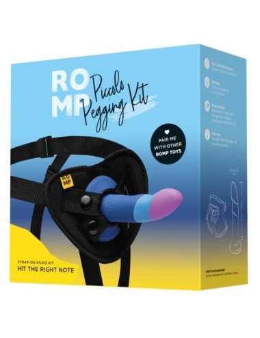 ROMP - PICCOLO SILIKONDILDO MIT DREIFARBIGEM SAUGAUFFANG 14 CM