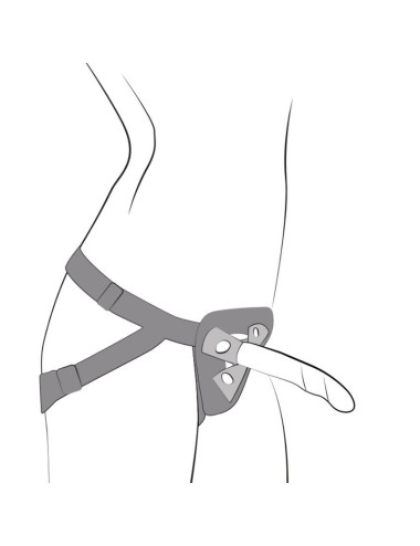 ROMP - PICCOLO SILIKONDILDO MIT DREIFARBIGEM SAUGAUFFANG 14 CM