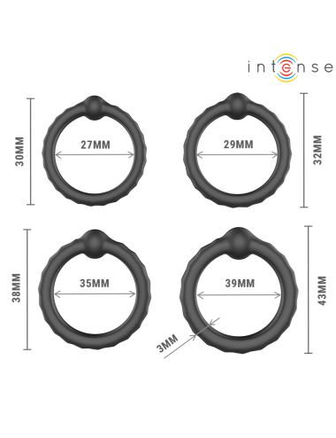 INTENSE - MICHIEL SET MIT 4 PENISRINGEN MODELL 10