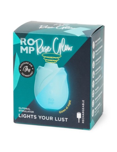 ROMP - ROSE GLOW KLITORIS-SAUGGERÄT, DAS IM DUNKELN LEUCHTET