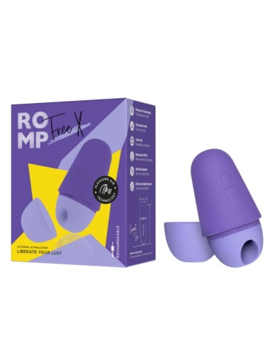 ROMP - KOSTENLOSER X KLITORALSTIMULATOR MIT DECKEL, 10 STUFEN, WIEDERAUFLADBAR, LILA