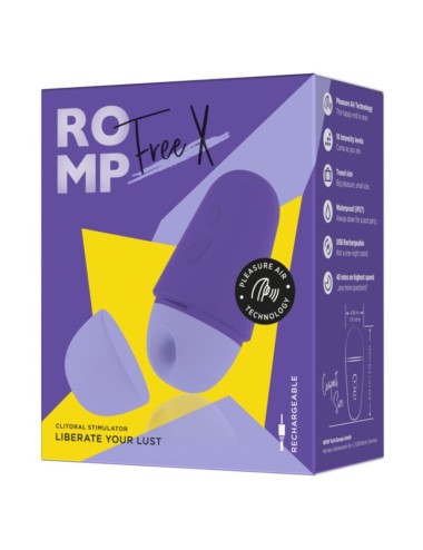 ROMP - KOSTENLOSER X KLITORALSTIMULATOR MIT DECKEL, 10 STUFEN, WIEDERAUFLADBAR, LILA
