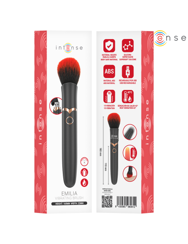 INTENSE - EMILIA HEIZBÜRSTE MIT VIBRATIONSFUNKTION, 16 CM