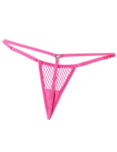 CHILIROSE - CR 4856 MICRO THONG REJILLA NEON PINK L/XL