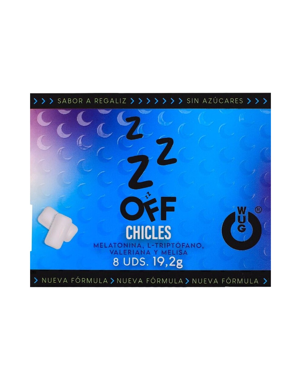 WUG OFF – Funktionelles Melatonin & Baldrian-Lakritz-Kaugummi