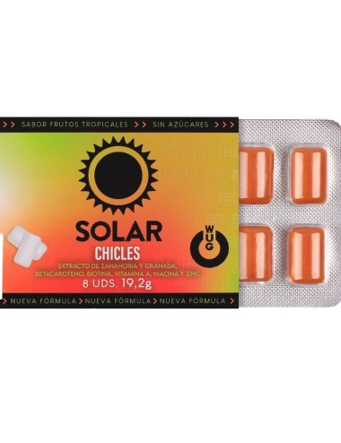 WUG SOLAR – Funktionelles Vitamin- und Zink-Kaugummi mit tropischem Fruchtgeschmack