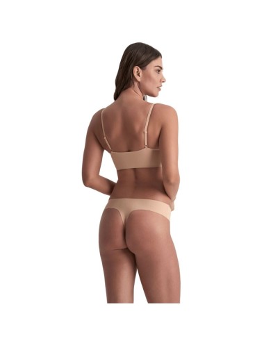 BYE-BRA - PACK 2 TANGAS INVISIBLES BEIGE Y NEGRO TALLA S
