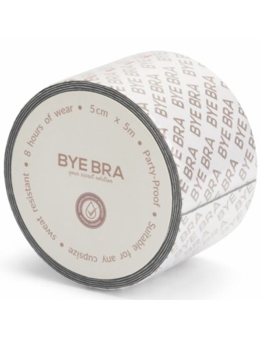 BYE-BRA - BODY TAPE DOUBLE SIDED CINTA DE DOBLE CARA NEGRO TALLA ÚNICA 5 x 500 CM