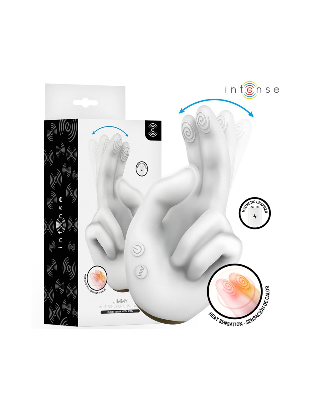 INTENSE - JIMMY HANDGEFORMTER MULTIFUNKTIONSSTIMULATOR MIT VIBRATION UND WÄRME